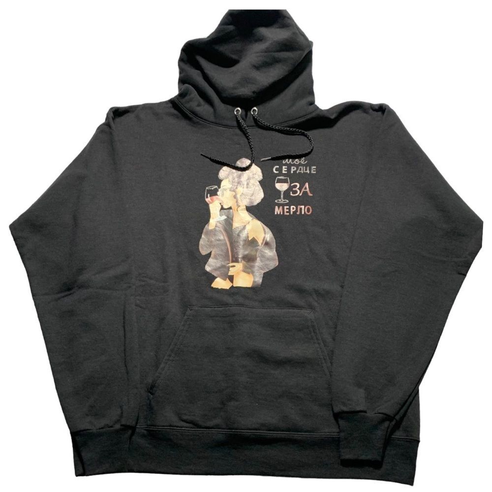 Graphic ecosmart Men's Graphic Print Black String Hoodie Sweatshirt Unisex